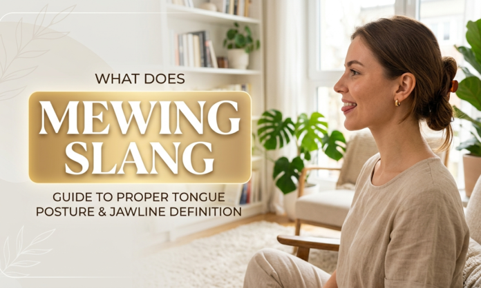 what does mewing mean slang