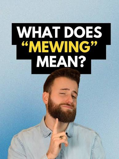 what does mewing mean slang