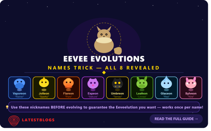 eevee evolutions names trick