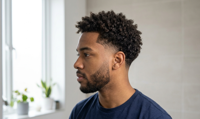 Low Taper Fade Curly Hair