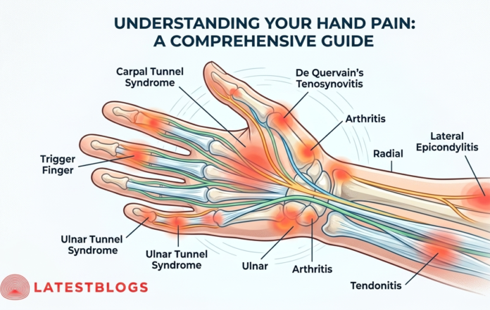 hand pain diagram