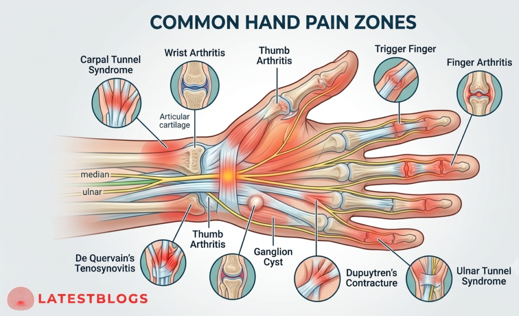 hand pain diagram